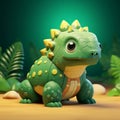 Interactive 3d Dinosaur Cartoon Character For Children\'s Play