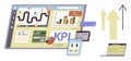 Interactive Dashboard Displaying KPI Metrics, Data Analytics, and Business Growth Visualization Royalty Free Stock Photo