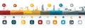 Interactive Dashboard Showcasing Oil and Gas Icons With a Clean Layout for Energy Sector Analysis and Monitoring