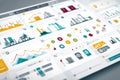 Interactive Dashboard Featuring Oil and Gas Icons in a Clean Layout for Data Visualization and Analysis