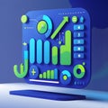 Interactive data dashboard Royalty Free Stock Photo