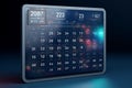 Interactive digital 2024 calendar mockups