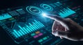 Interactive Digital Dashboard Analyzing Real Time Business Analytics Data Visualizations Royalty Free Stock Photo