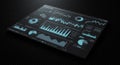 Interactive digital dashboard displaying various types of data visualizations, including Royalty Free Stock Photo