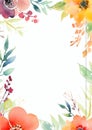 Interactive Digital Frame watercolor border on white background