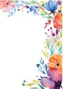 Interactive Digital Frame watercolor border on white background