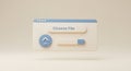 Minimalist 3D Choose File Upload Interface with Progress Bar Royalty Free Stock Photo
