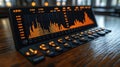 Interactive financial data display in a trendy bar