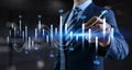 Interactive Financial Data Visualization with Trading Algorithms Royalty Free Stock Photo