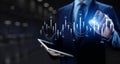 Interactive Financial Data Visualization with Trading Algorithms Royalty Free Stock Photo