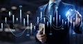 Interactive Financial Data Visualization with Trading Algorithms Royalty Free Stock Photo