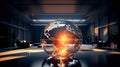 Interactive Futuristic Globe created with generative AI technology