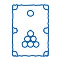 Interactive Game Billiard doodle icon hand drawn illustration