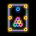 Interactive Game Billiard neon glow icon illustration