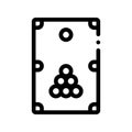 Interactive Game Billiard Vector Thin Line Icon