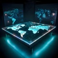 Interactive Holographic World Map