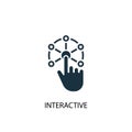 Interactive icon. Simple element