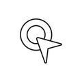 Interactive icon Thin line art isolated
