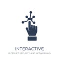 Interactive icon. Trendy flat vector Interactive icon on white b