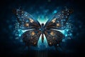 Interactive Information technology butterfly. Generate Ai Royalty Free Stock Photo