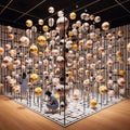Interactive installation in the style of minimalism A simple an