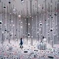 Interactive installation in the style of minimalism A simple an