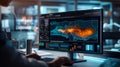 Interactive Interface Displaying Complex Data on Multiple Screens