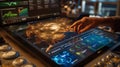Interactive Interface Displaying Complex Data on Touchscreen Device