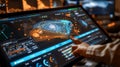 Interactive Interface Displaying Complex Data on Touchscreen Device