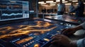 Interactive Interface Displaying Complex Data on Touchscreen Device
