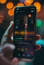 Interactive Language Learning App with Dynamic Progress Bar and Microphone Interface Display