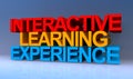 Interactive learning experience on blue