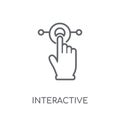 Interactive linear icon. Modern outline Interactive logo concept