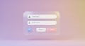 Modern Glassmorphism Login Form UI on Gradient Background Royalty Free Stock Photo