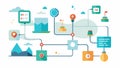 An interactive map with clickable icons and information boxes that provide realtime data and updates on the current flow