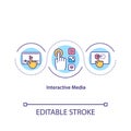 Interactive media concept icon