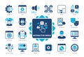 Interactive Media solid icon set