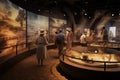 Interactive museum exhibits highlighting the