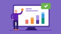 Interactive Poll A host enthusiastically pointing to a screen displaying a live poll with audience responses showing a
