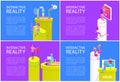 Interactive Reality Posters Vector Illustration Royalty Free Stock Photo