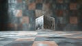 interactive scrolling 3D cube Royalty Free Stock Photo