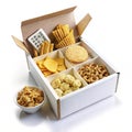 Interactive snack box with augmented reality QR codes
