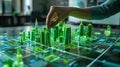 Interactive Technology for Urban Planning: Futuristic City Model Royalty Free Stock Photo