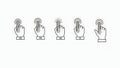 Interactive Touch Screen Hand Gesture Icons for UI Royalty Free Stock Photo