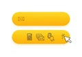 Interactive yellow buttons with icons for digital communication and actions Royalty Free Stock Photo