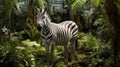 Interactive Zebra Exhibit In A Hyper-realistic Jungle