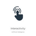 Interactivity icon vector. Trendy flat interactivity icon from augmented reality collection isolated on white background. Vector Royalty Free Stock Photo