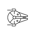 interceptor, space, spacecraft, spaceship icon. Element of future pack for mobile concept and web apps icon. Thin line icon for