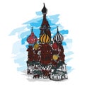 Intercession Cathedral at Red Square. Royalty Free Stock Photo