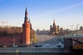 Intercession Cathedral (St. Basil's) and the Spassky Tower Royalty Free Stock Photo